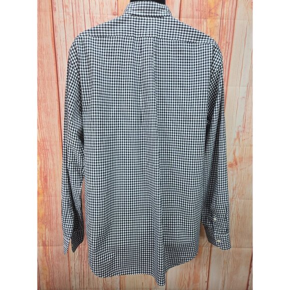 Ralph Lauren Mens Classic Fit Black Check Button-Down Shirt XL - Picture 2 of 8